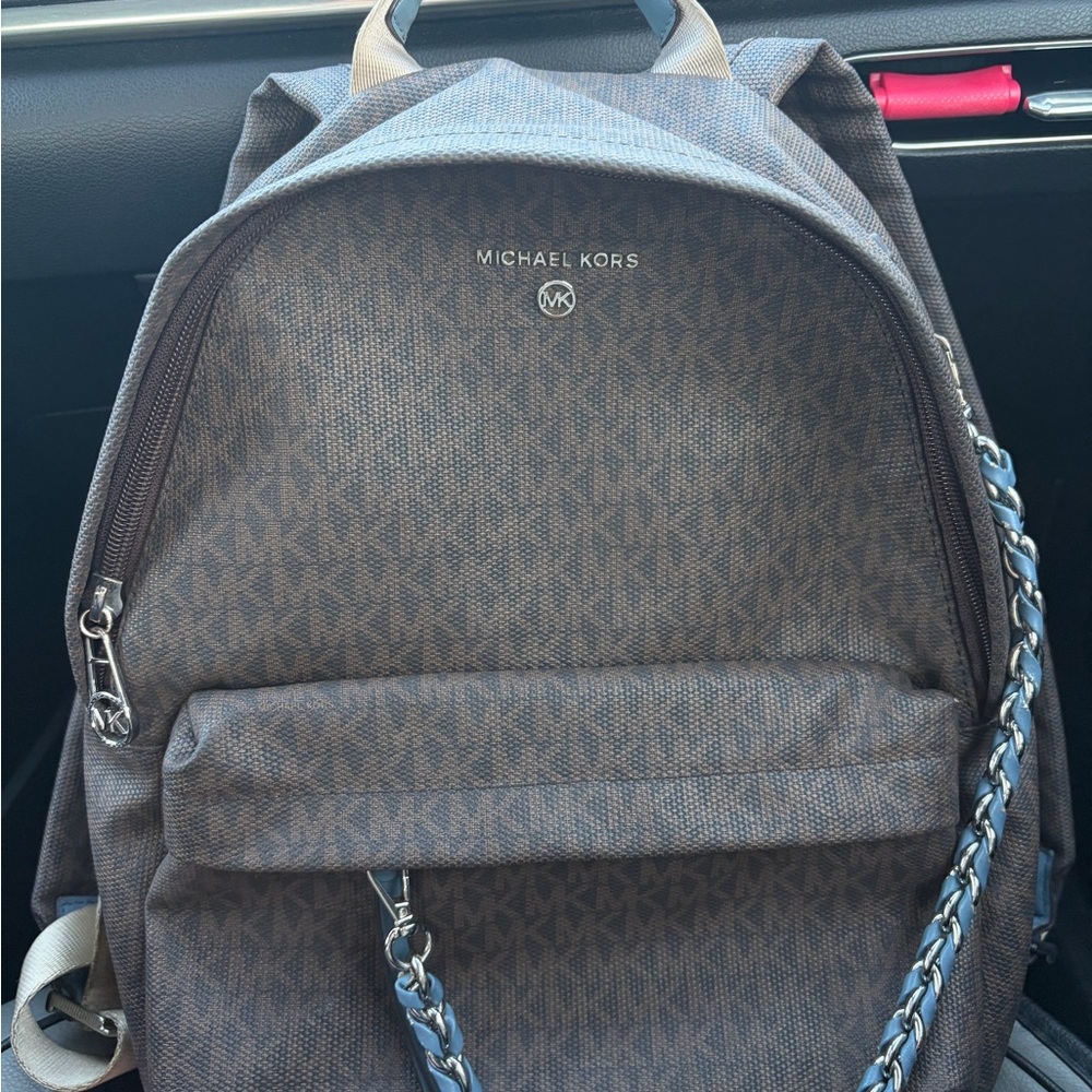 Michael Kors Monogram Brown Backpack